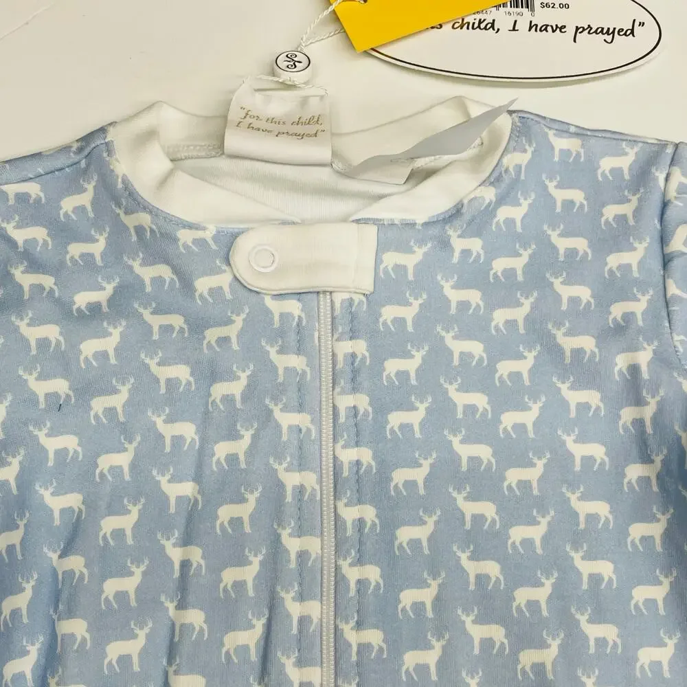 NWT Lullaby Set 18M My Deer Footie in Blue